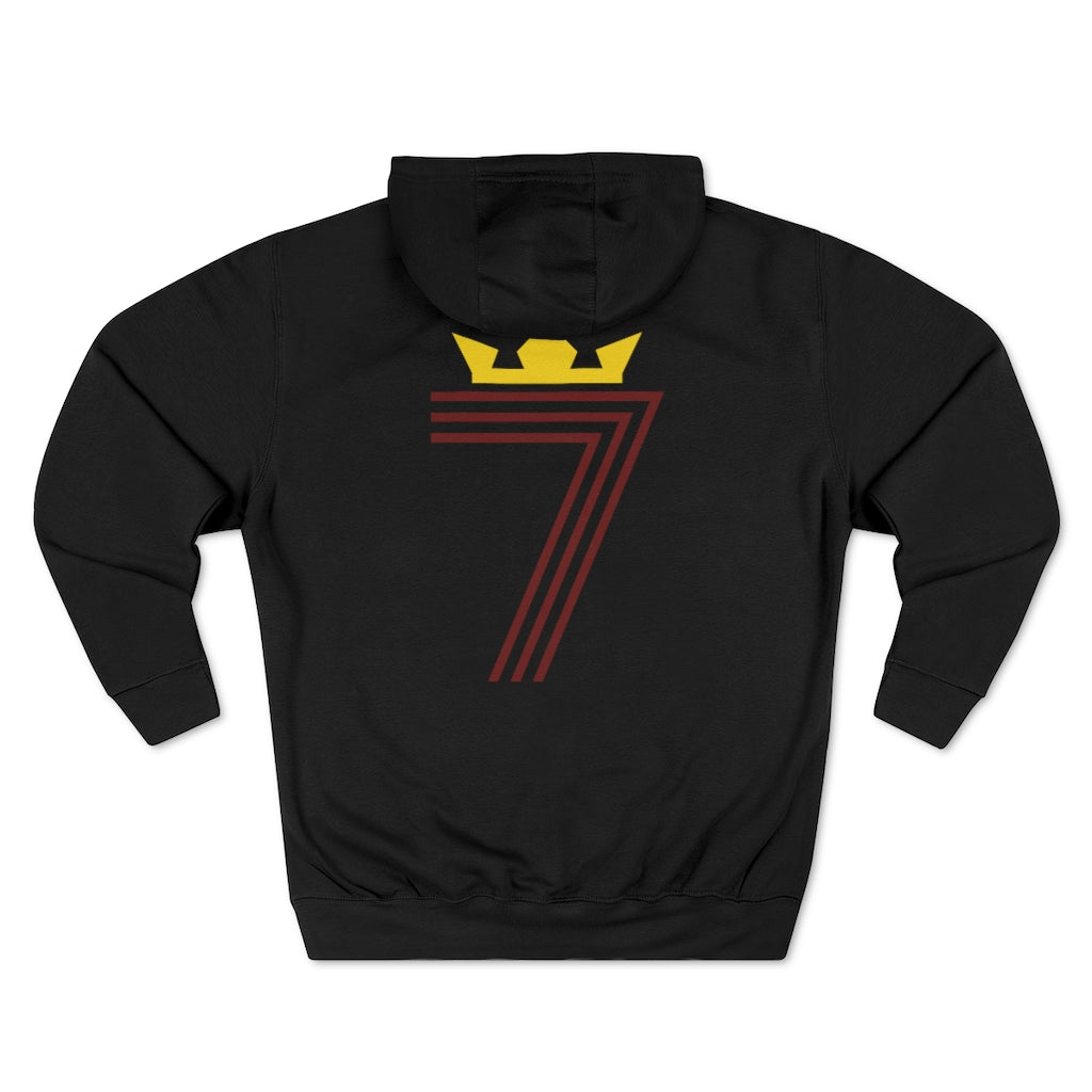 DOUBLE #7 HOODIE Red & Gold Logo (3 Different Colours of Hoodie)