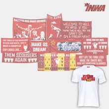 Load image into Gallery viewer, Liverpool Flags Celebration T-Shirt (3 Colours of T-Shirt)
